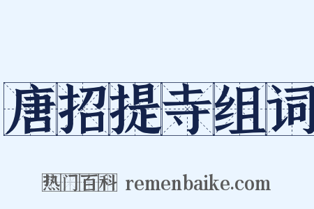 唐招提寺组词是什么意思的图片